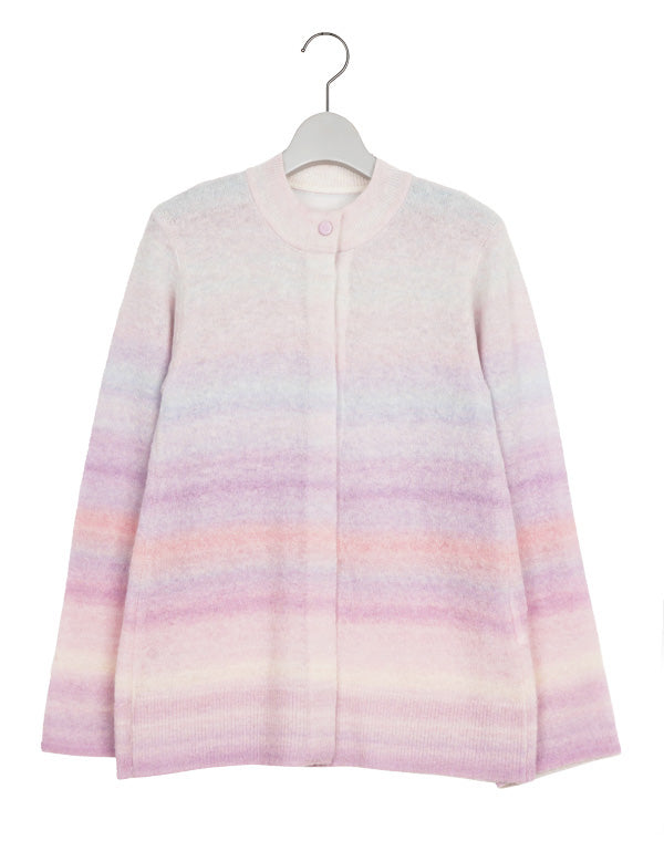 Mame Kurogouchi / Gradation Knit Cardigan / MM26SS-KN004