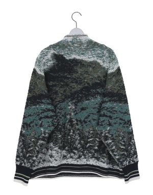 Mame Kurogouchi マメ クロゴウチ｜Pile Jacquard Half Zip Knit Top