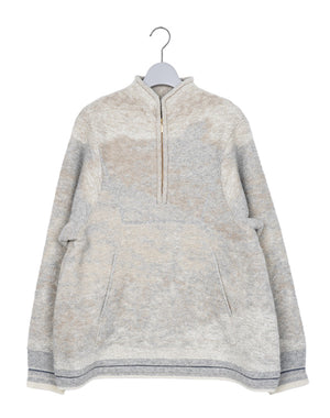 Mame Kurogouchi マメ クロゴウチ｜Pile Jacquard Half Zip Knit Top
