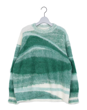 Mame Kurogouchi マメ クロゴウチ｜Wool Mohair Crew Neck Knit Top