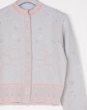 Mame Kurogouchi マメ クロゴウチ｜ Layered Jacquard Knit Cardigan