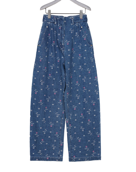 まめめ Mame Kurogouchi マメ クロゴウチ｜ Floral Jacquard High Waisted