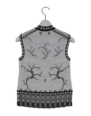 Mame Kurogouchi マメ クロゴウチ｜ Layered Jacquard Sleeveless Knit