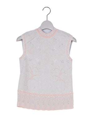 Mame Kurogouchi マメ クロゴウチ｜ Layered Jacquard Sleeveless Knit