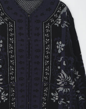 Mame Kurogouchi / Floral Arabesque Knit Jacket / MM26FW-KN099