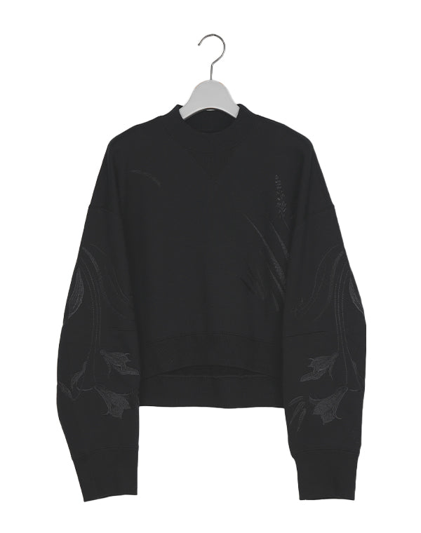 Mame Kurogouchi / Floral Motif Embroidered Sweatshirts