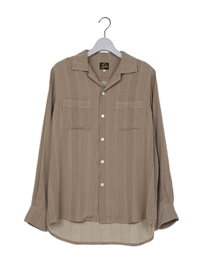 NEEDLES / Open Collar Shirt - Faulourd Stripe Jacquard