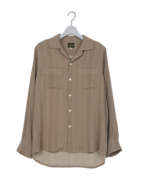 NEEDLES ニードルズ｜Open Collar Shirt - Faulourd Stripe Jacquard