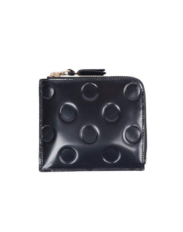 Wallet COMME des GARCONS / DOTS EMBOSSED LEATHER LINE L字型ZIP財布