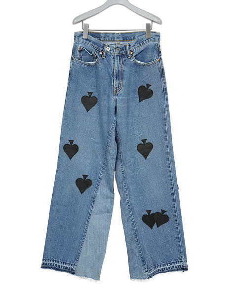コラボ‼️染めフリンジデニムぷっくりハートタグNo.669 TanC TOKYO / SPADE PATCH BUGGY REMAKE DENIM / TC26B-052 – satoseni