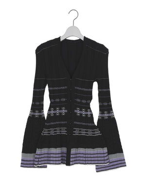 Mame Kurogouchi マメ クロゴウチ｜Lamp Shaped Knit Cardigan MM26SS