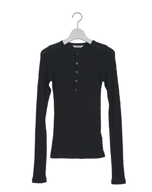 AURALEE オーラリー｜WOOL SILK SOFT RIB HENLEY｜GEA – satoseni