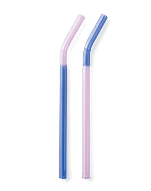TWOTONE STRAW - Blue × Pink
