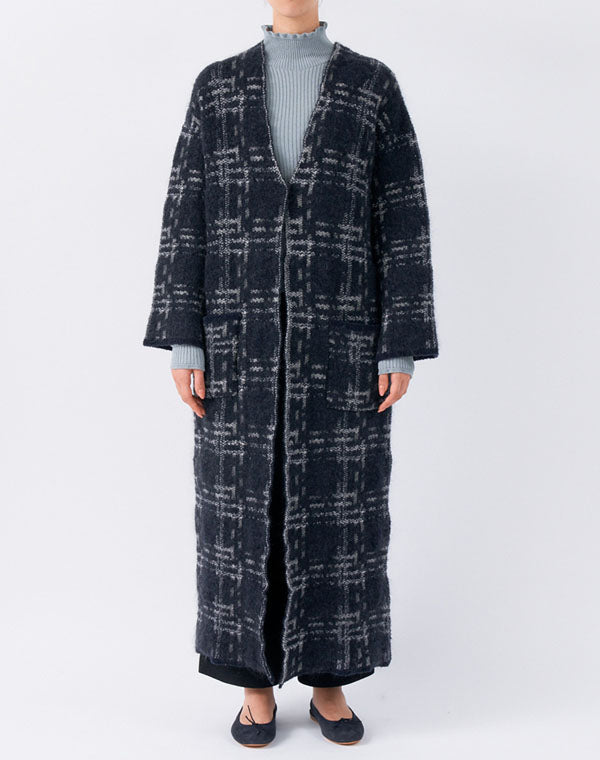 
                  
                    Load image into Gallery viewer, 【SALE】kone - ジャガードリバーシブルガウンコート / BAA13405WA
                  
                