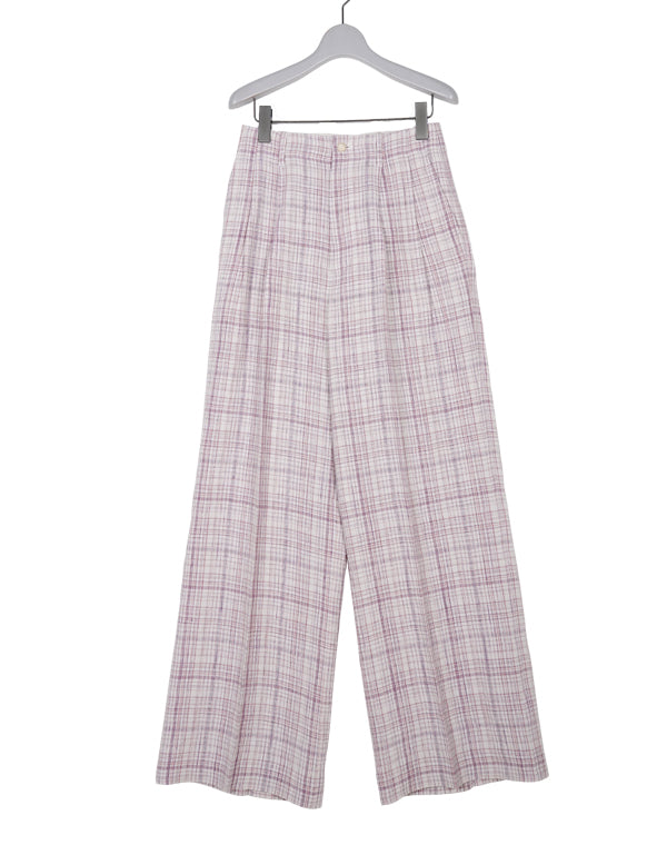 AURALEE - LINEN SILK CHECK PANTS / 315178231002 – satoseni AURALEE - LINEN SILK CHECK PANTS / 315178231002 – satoseni