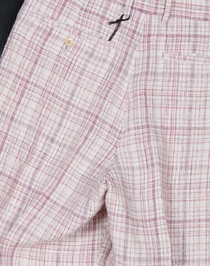 
                  
                    Load image into Gallery viewer, 【SALE】LINEN SILK CHECK SLACKS / 315192231002
                  
                