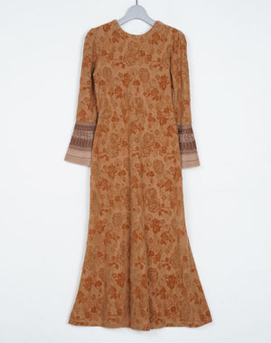 
                  
                    Load image into Gallery viewer, 【SALE】Flowered Velour Jacquard Dress / 303165221003
                  
                