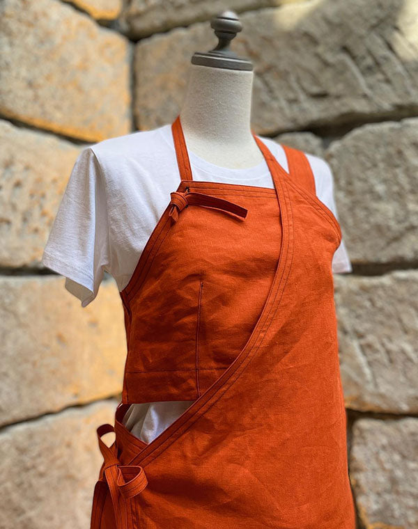 
                  
                    Load image into Gallery viewer, 【SALE】LINEN APRON COMBINATION / 303340221001
                  
                