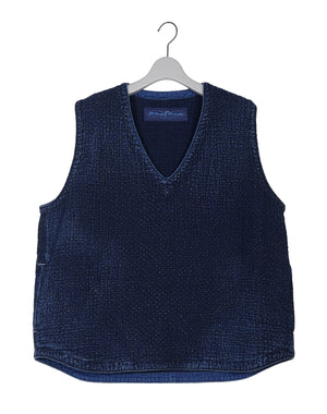 
                  
                    Load image into Gallery viewer, NEW SASHIKO PULLOVER VEST / 310861231001
                  
                
