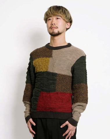 Patchwork Chunky Pullover 2022 / BBF21604UA