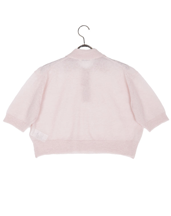 
                  
                    Load image into Gallery viewer, KID MOHAIR SHEER KNIT SHORT POLO
                  
                