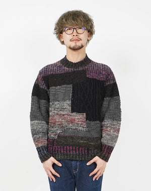 
                  
                    Load image into Gallery viewer, Patchwork Chunky Pullover / KBAF354M
                  
                