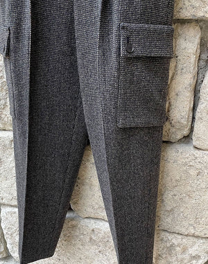 
                  
                    Load image into Gallery viewer, 【SALE】A22AP03DT / WOOL HAIRLINE LIGHT TWEED CARGO PANTS / 315178222001
                  
                