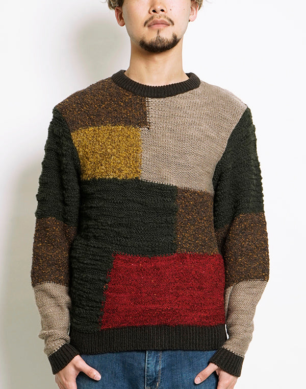 
                  
                    Load image into Gallery viewer, Patchwork Chunky Pullover 2022 / BBF21604UA
                  
                