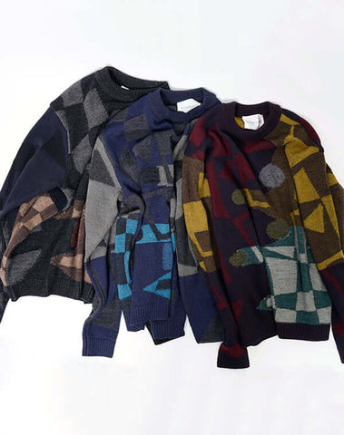 Multi Colour Intarsia Pullover / BBF21605UA