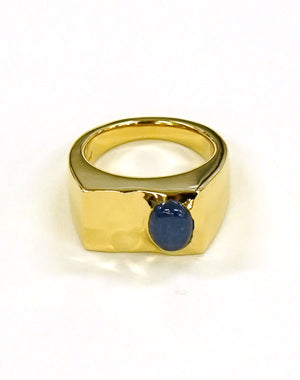 OVAL STONE SIGNET RING（GOLD） / 351184221002