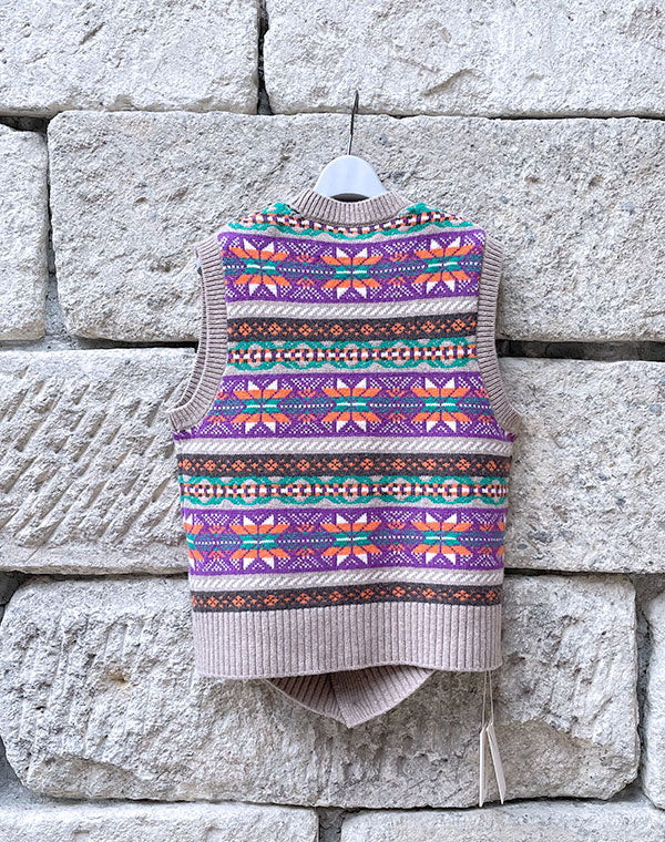 
                  
                    Load image into Gallery viewer, 【SALE】I22AW-K5 / FAIR ISLE VEST / 309342222003
                  
                