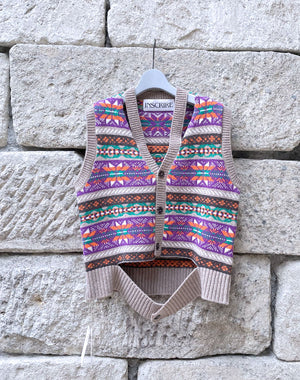 
                  
                    Load image into Gallery viewer, 【SALE】I22AW-K5 / FAIR ISLE VEST / 309342222003
                  
                