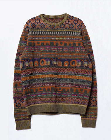Colourful Mix Jacquard Pullover / KBAF351M