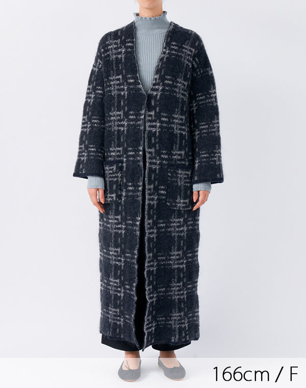 
                  
                    Load image into Gallery viewer, 【SALE】kone - ジャガードリバーシブルガウンコート / BAA13405WA
                  
                